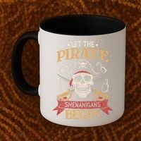 Let The Pirate Shenanigans Begins Crossbones Freebooter Trending Skeleton Skull Coffee Mug thumb 2