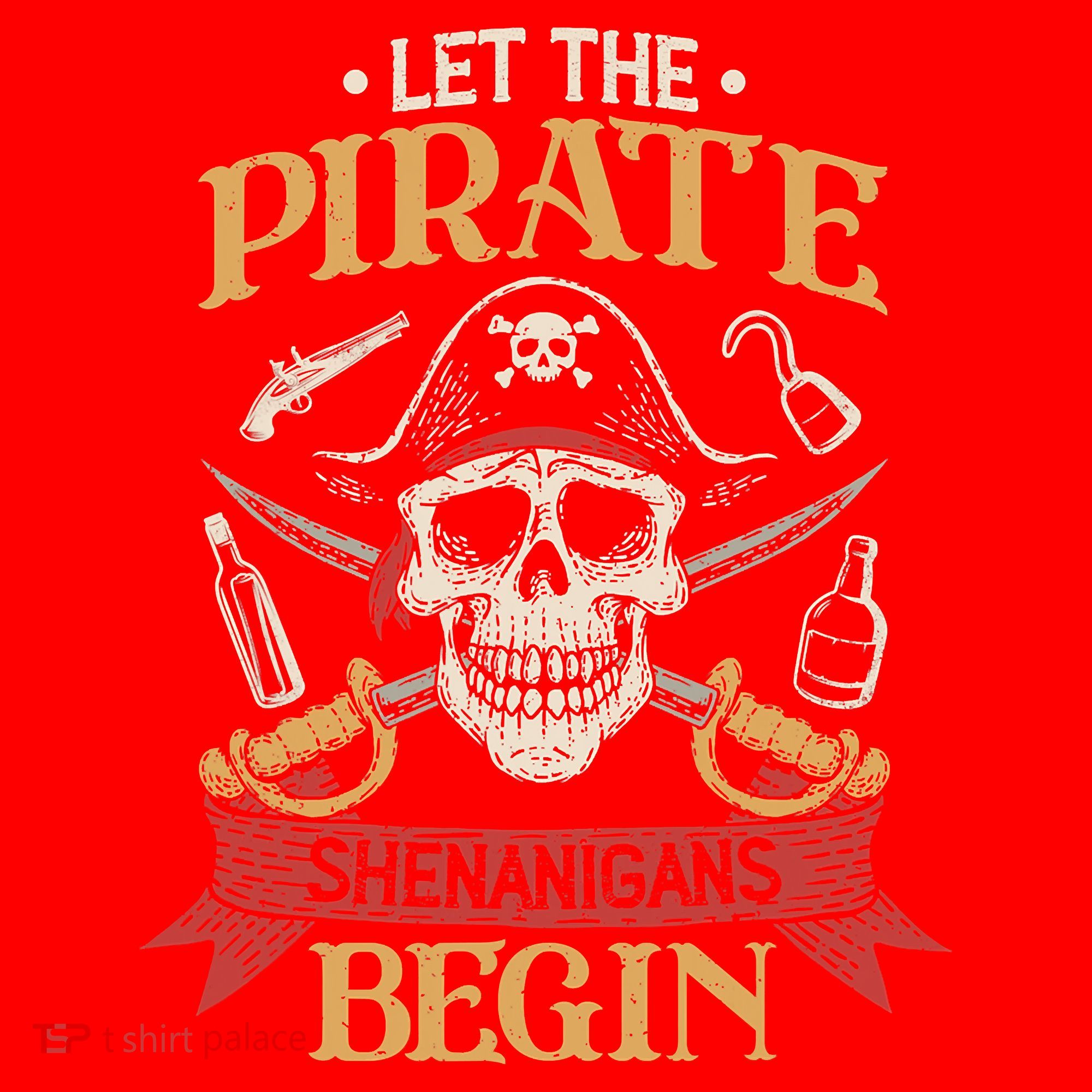 Let The Pirate Shenanigans Begins Crossbones Freebooter Trending Skeleton Skull Santa Hat