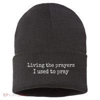 Living The Prayers I Used To Pray Sustainable Knit Beanie thumb 0