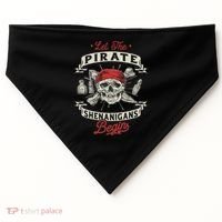Let The Pirate Shenanigans Begin Crossbones Freebooter USA-Made Doggie Bandana thumb 0