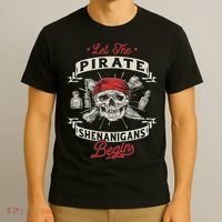 Let The Pirate Shenanigans Begin Crossbones Freebooter T-Shirt thumb 3