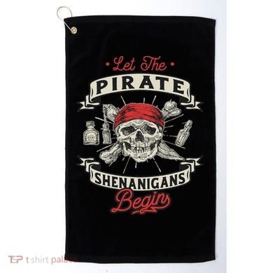 Let The Pirate Shenanigans Begin Crossbones Freebooter Golf Towel