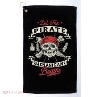 Let The Pirate Shenanigans Begin Crossbones Freebooter Golf Towel thumb 0