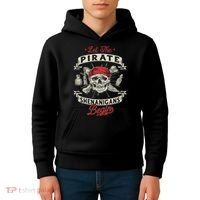 Let The Pirate Shenanigans Begin Crossbones Freebooter Kids Hoodie thumb 4