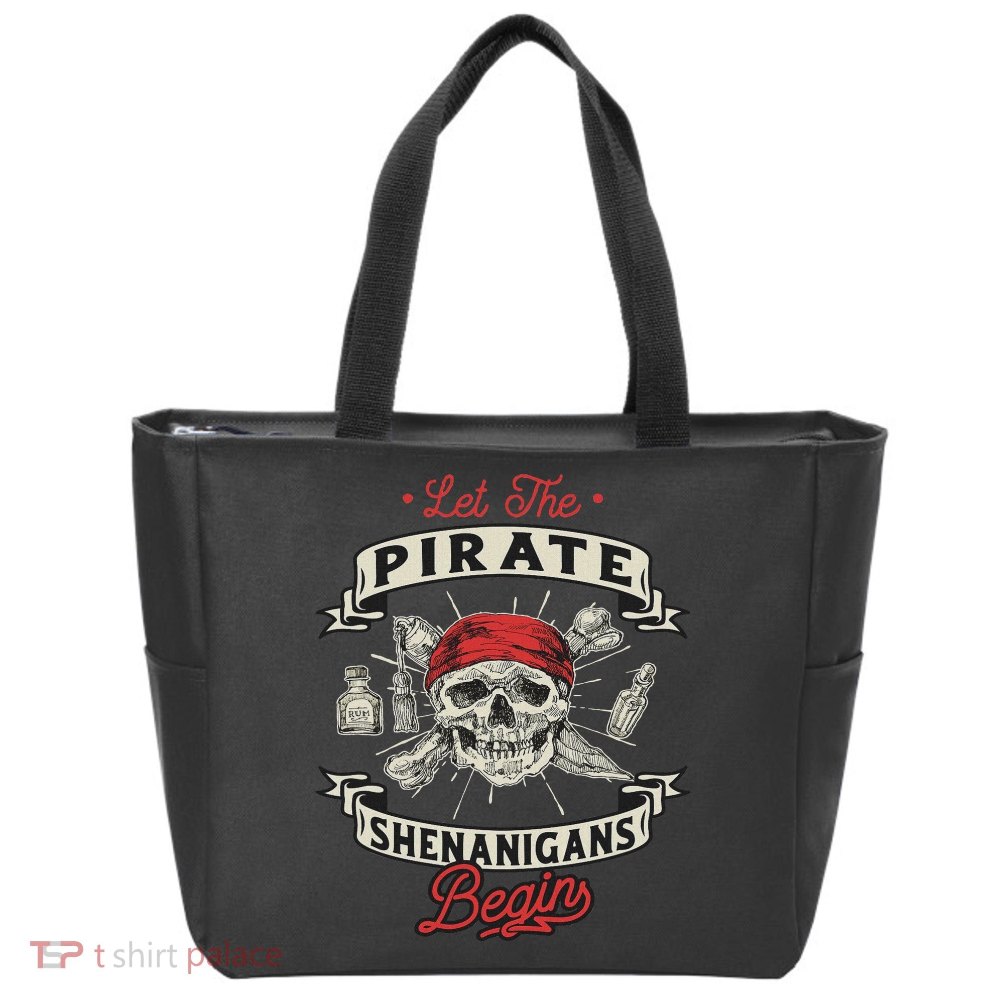 Let The Pirate Shenanigans Begin Crossbones Freebooter Tote Bag