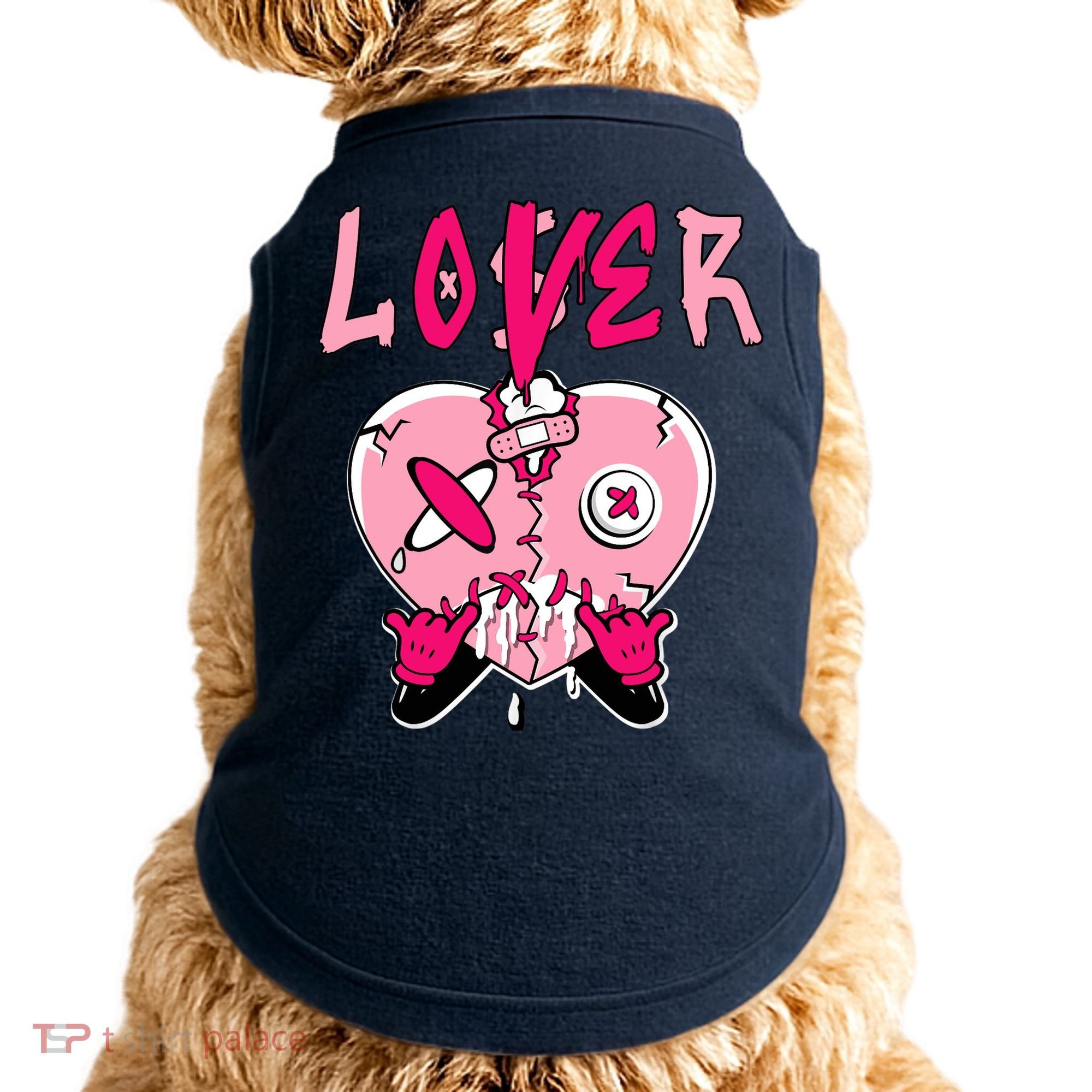 Low Triple Pink Tee Loser Lover Heart Dripping Triple Pink Doggie Tank