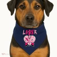 Low Triple Pink Tee Loser Lover Heart Dripping Triple Pink USA-Made Doggie Bandana thumb 1