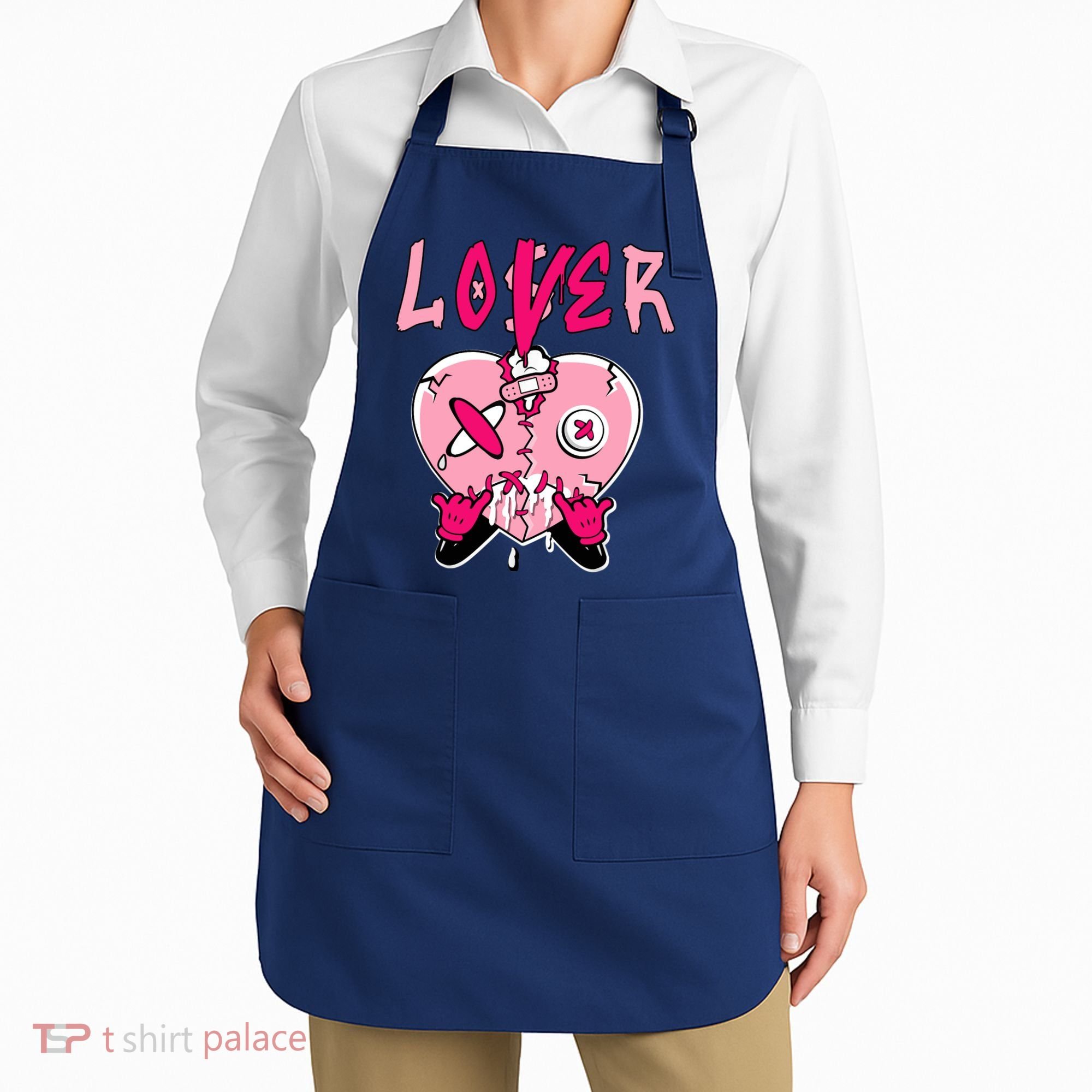 Low Triple Pink Tee Loser Lover Heart Dripping Triple Pink Apron