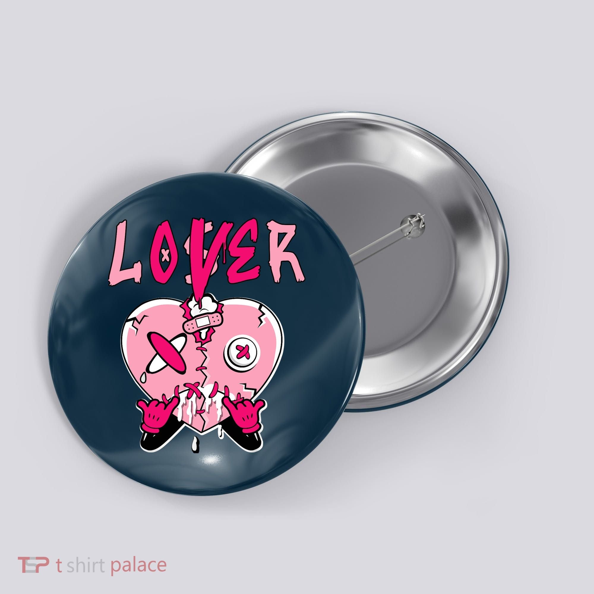 Low Triple Pink Tee Loser Lover Heart Dripping Triple Pink Button