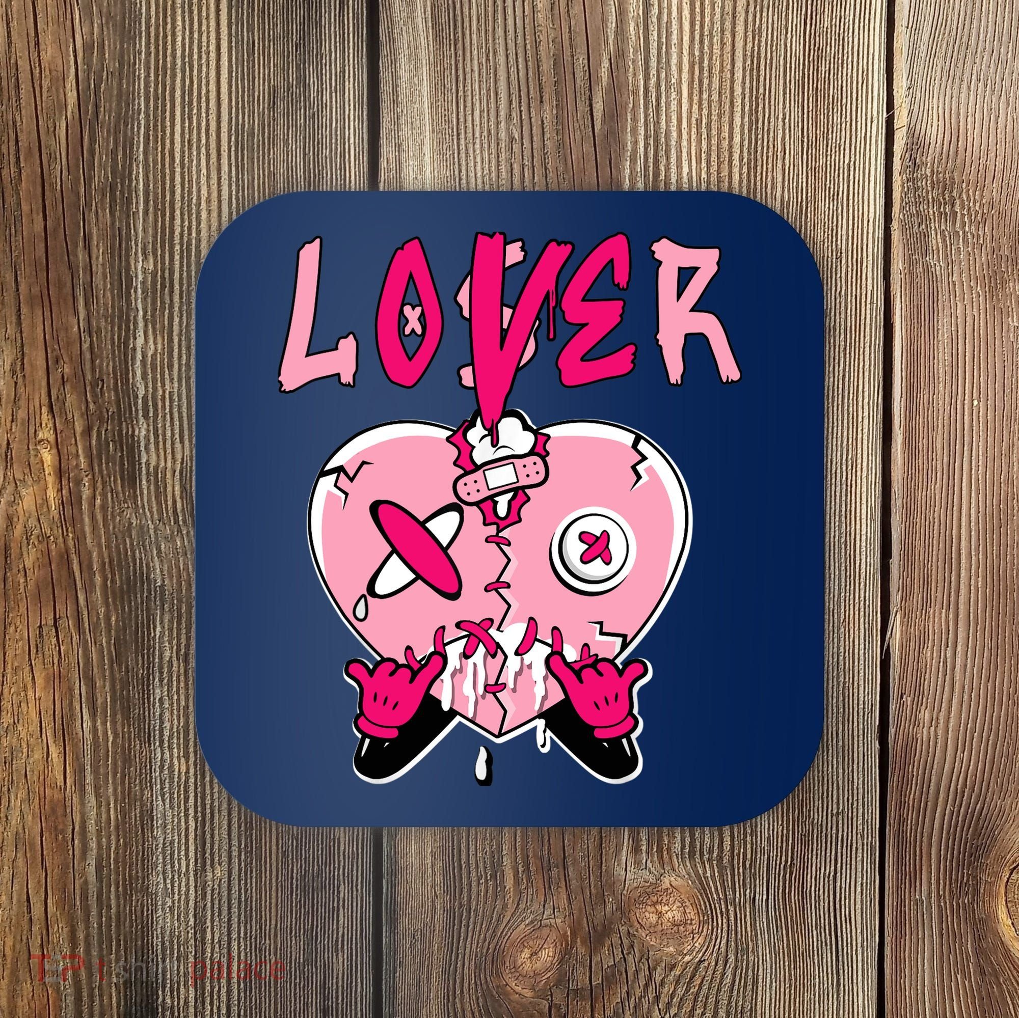Low Triple Pink Tee Loser Lover Heart Dripping Triple Pink Coaster