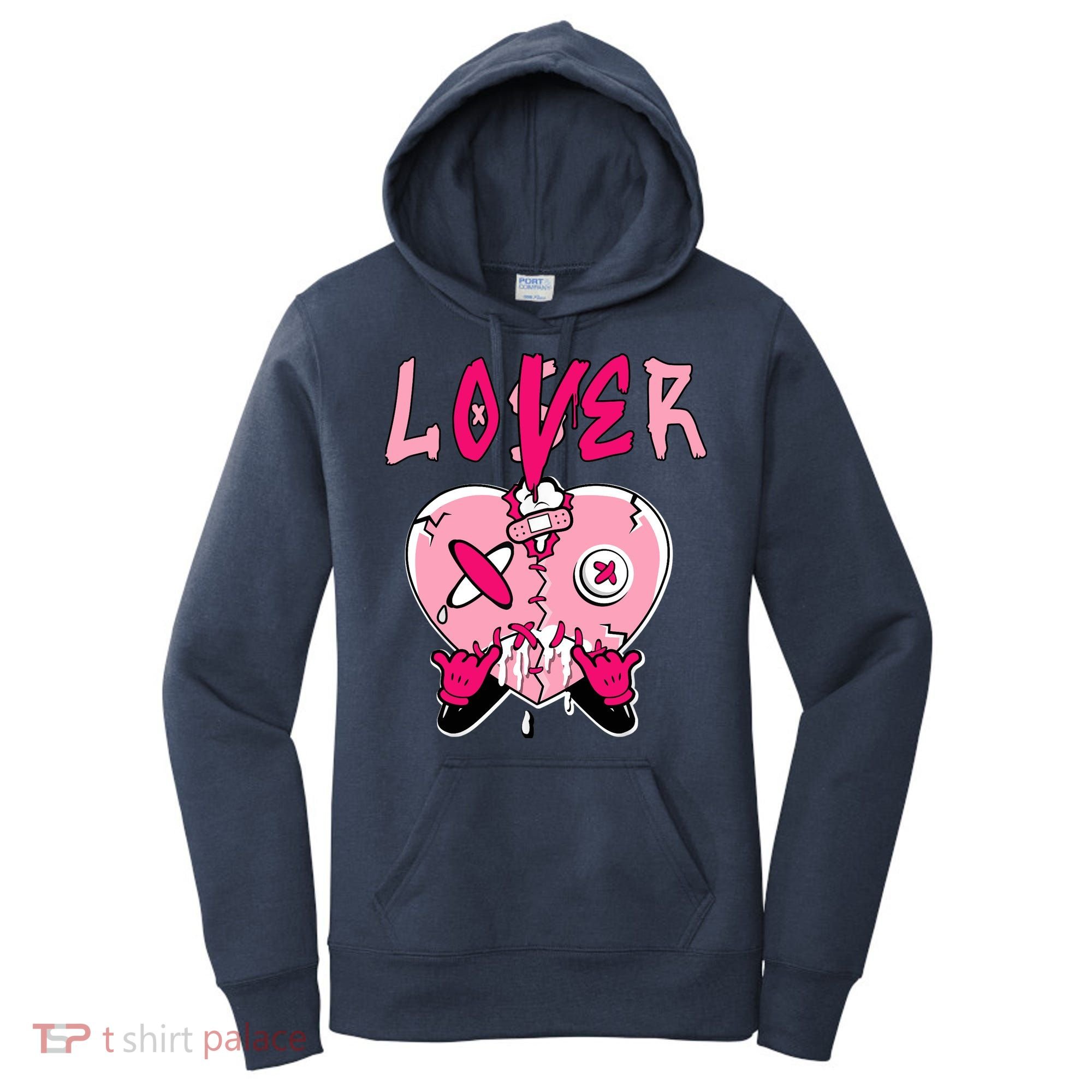Low Triple Pink Tee Loser Lover Heart Dripping Triple Pink Women's Hoodie