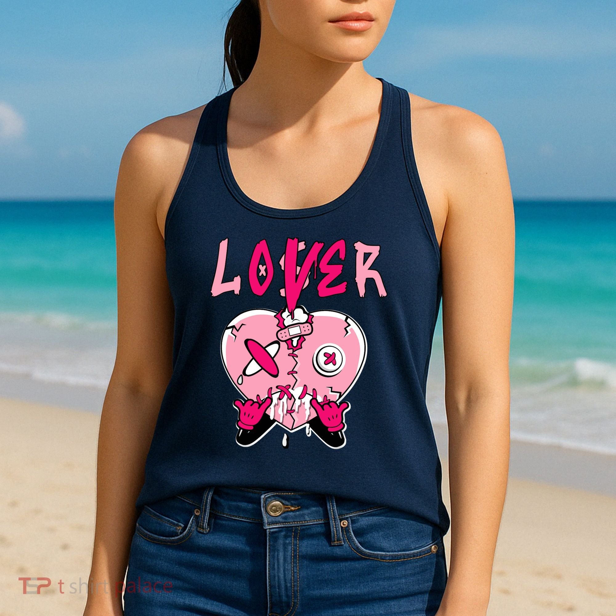 Low Triple Pink Tee Loser Lover Heart Dripping Triple Pink Women's Tank Top