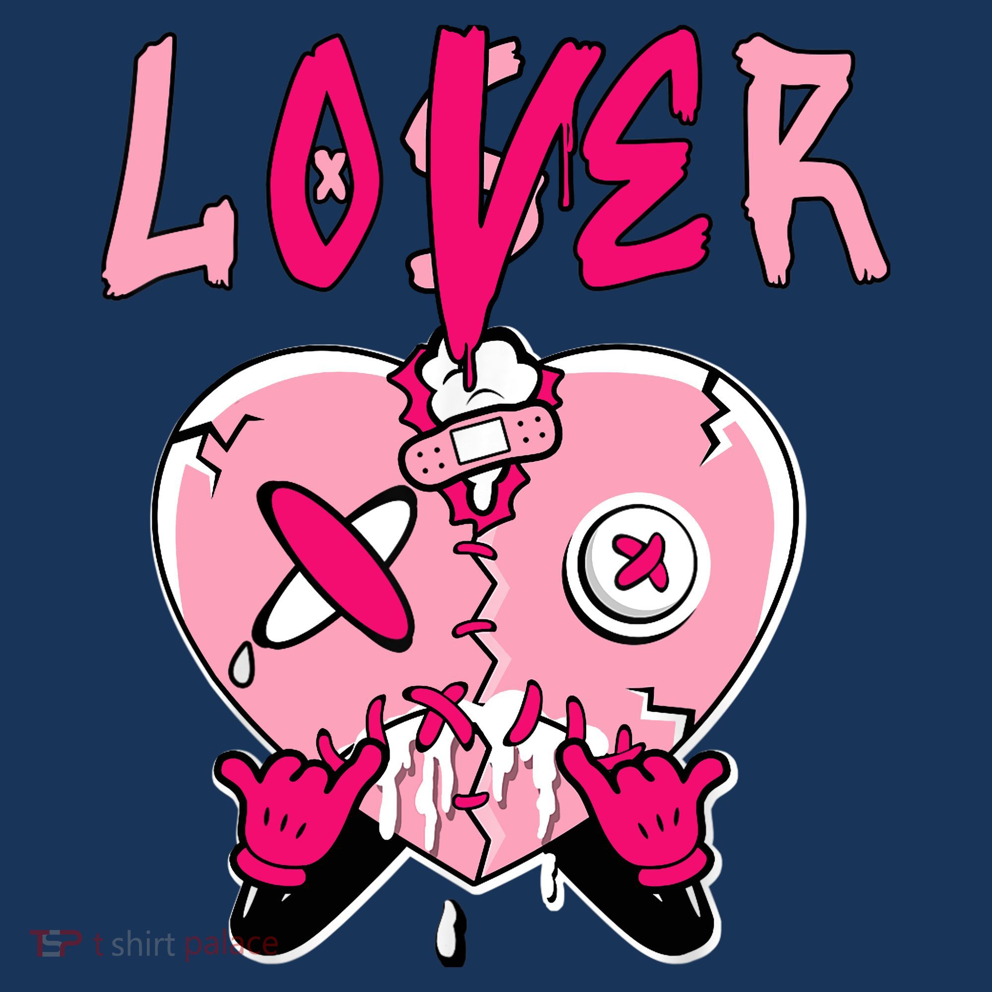 Low Triple Pink Tee Loser Lover Heart Dripping Triple Pink Women's Tank Top