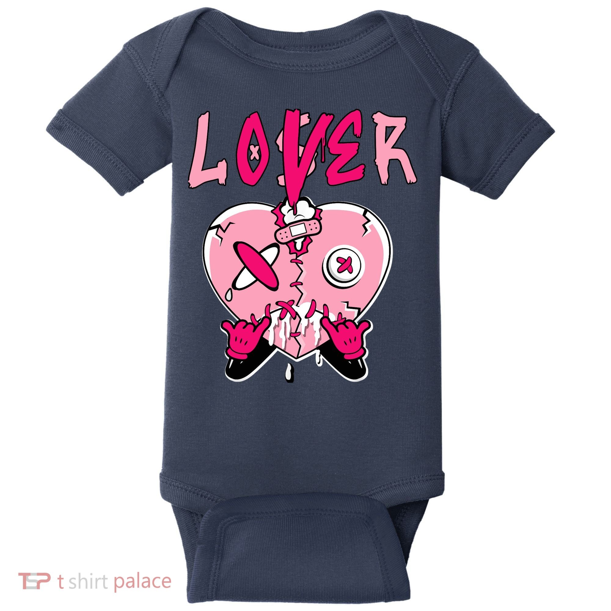 Low Triple Pink Tee Loser Lover Heart Dripping Triple Pink Baby Bodysuit