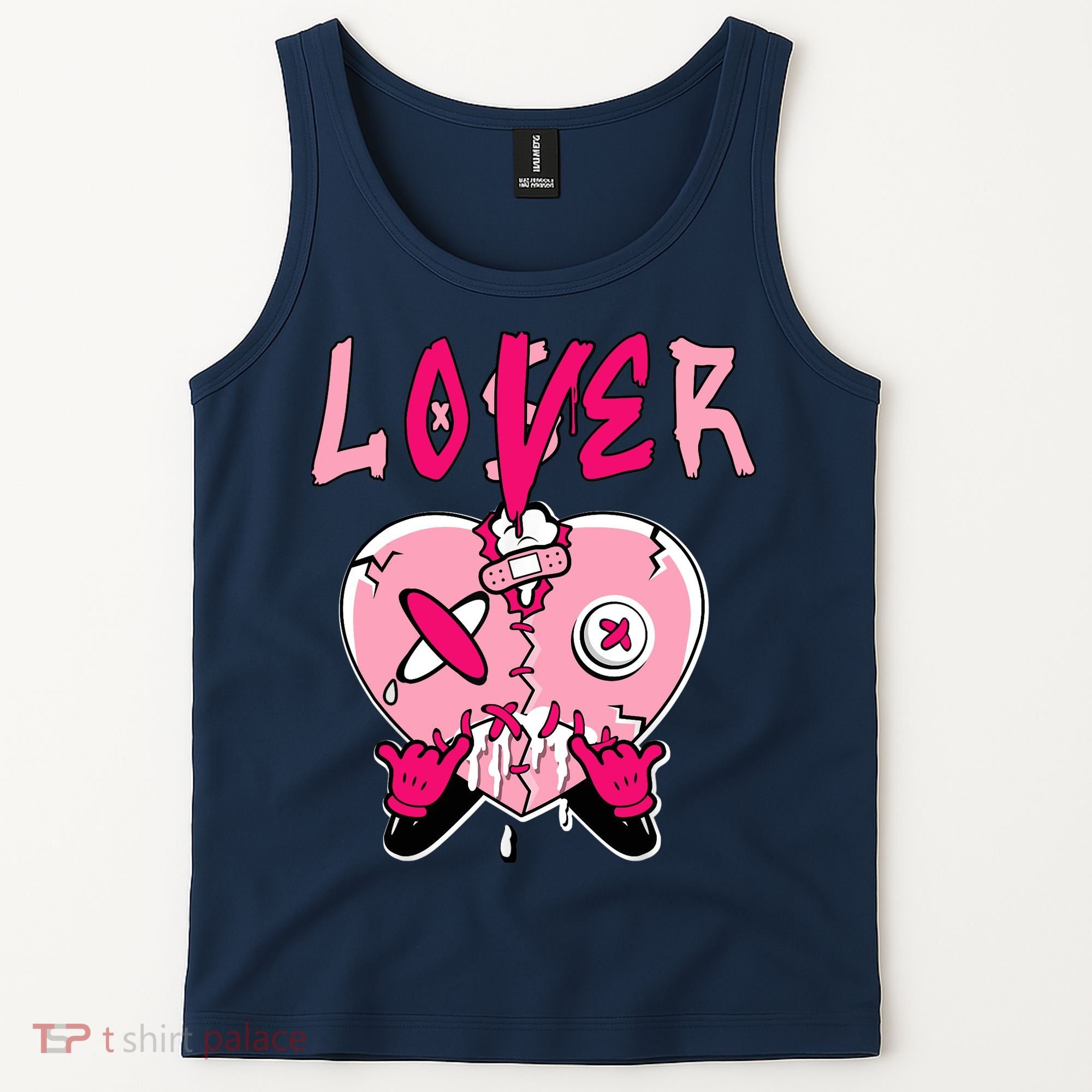 Low Triple Pink Tee Loser Lover Heart Dripping Triple Pink Tank Top