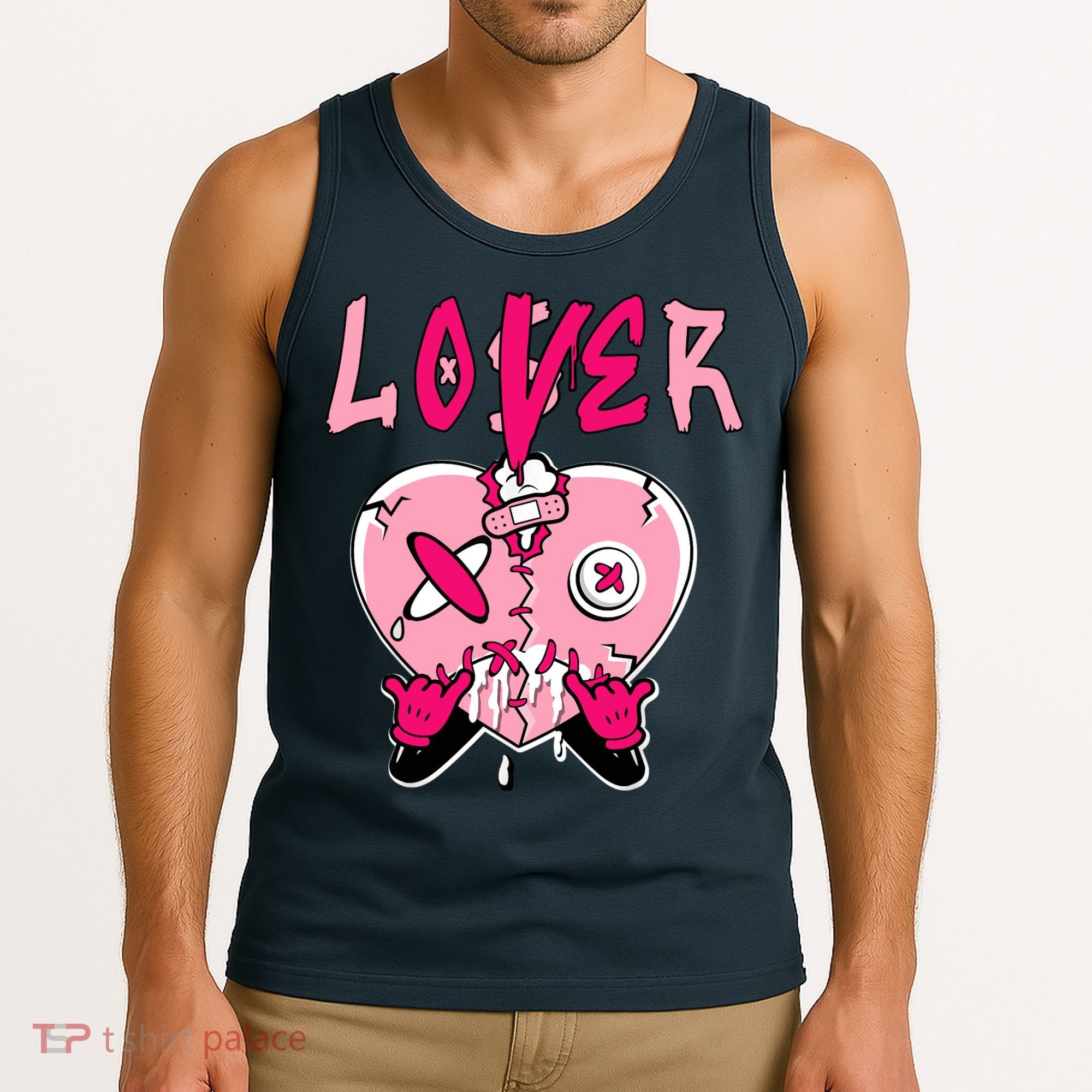 Low Triple Pink Tee Loser Lover Heart Dripping Triple Pink Tank Top