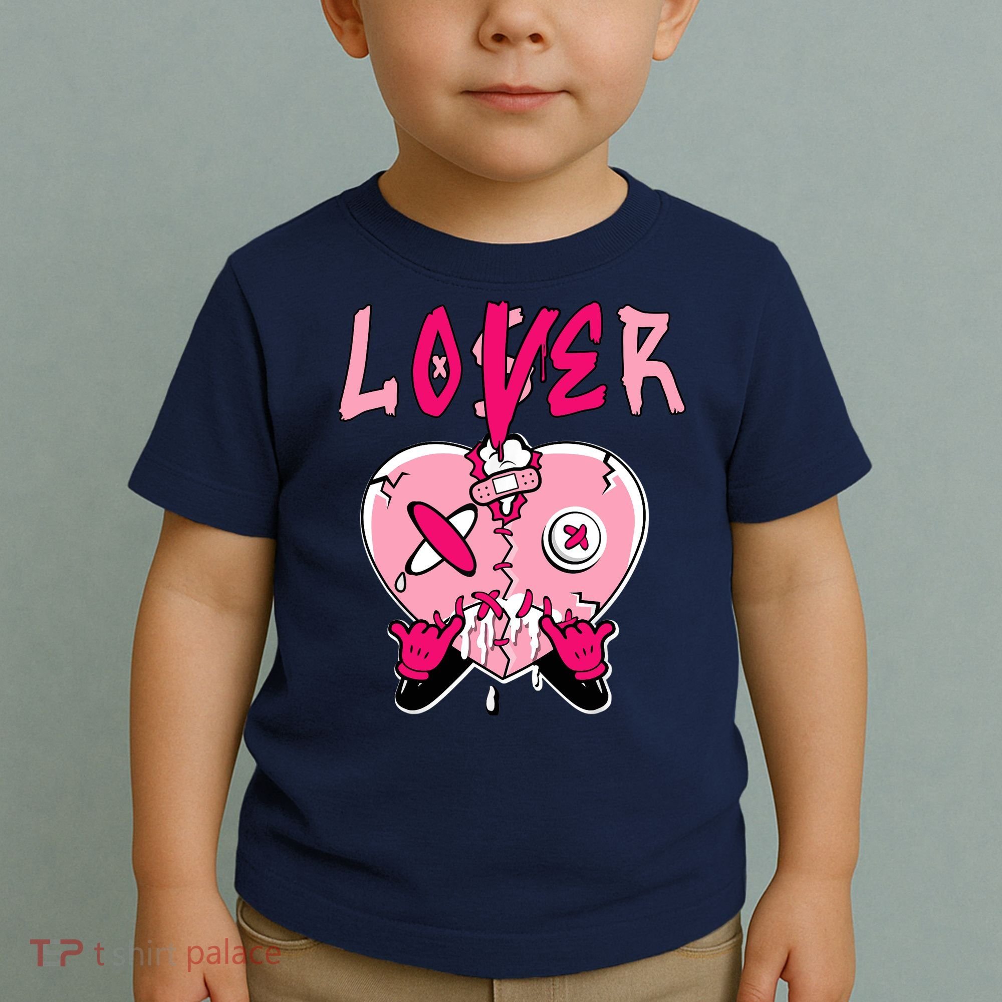 Low Triple Pink Tee Loser Lover Heart Dripping Triple Pink Toddler T-Shirt