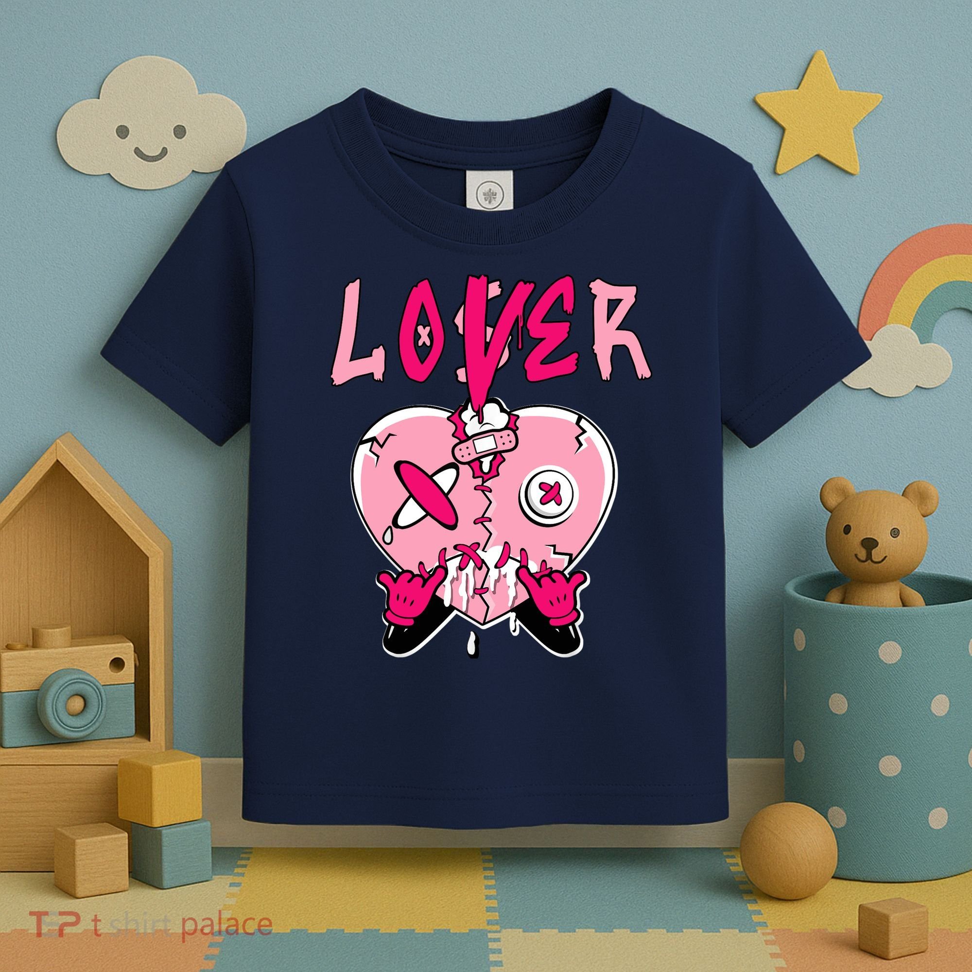 Low Triple Pink Tee Loser Lover Heart Dripping Triple Pink Toddler T-Shirt