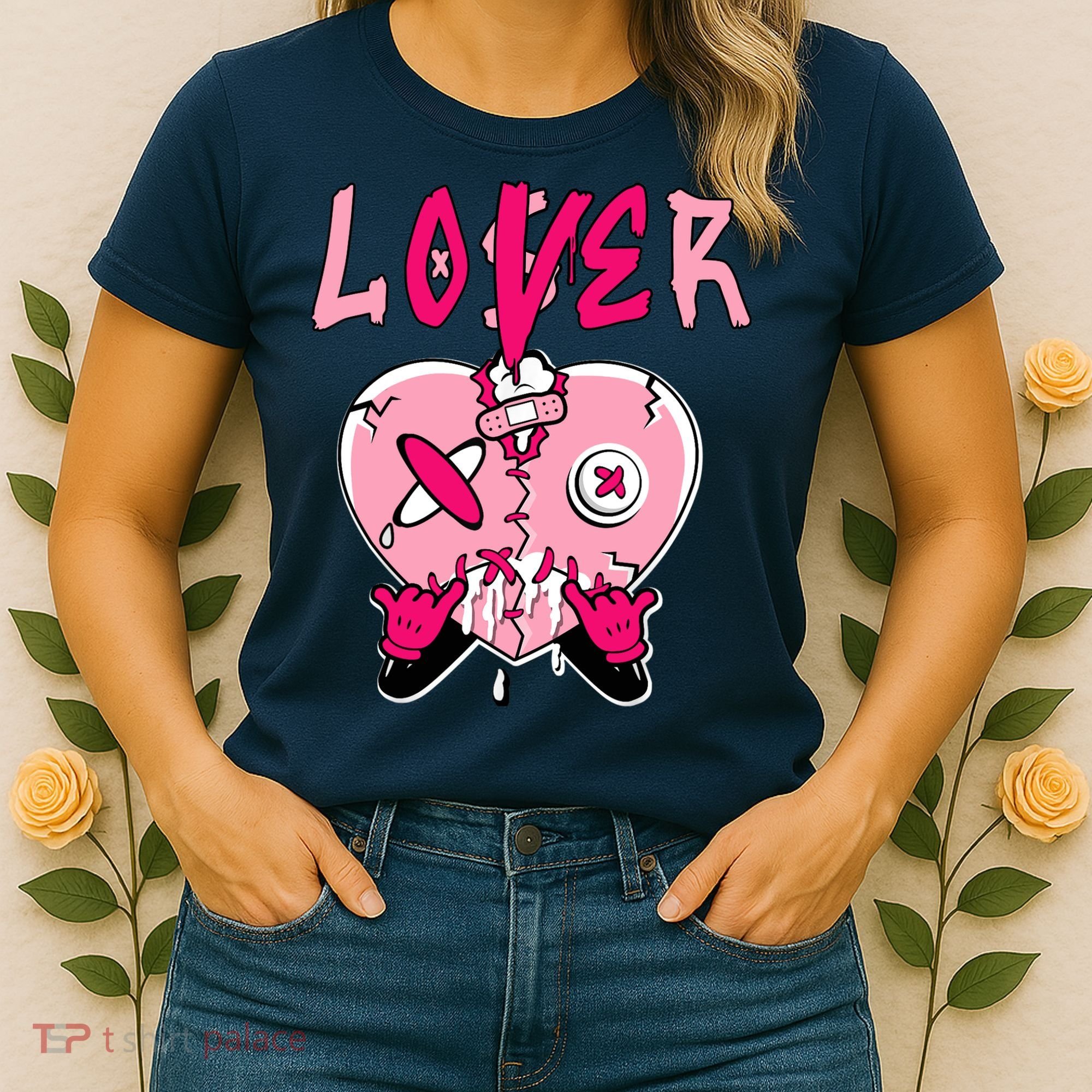 Low Triple Pink Tee Loser Lover Heart Dripping Triple Pink Women's T-Shirt