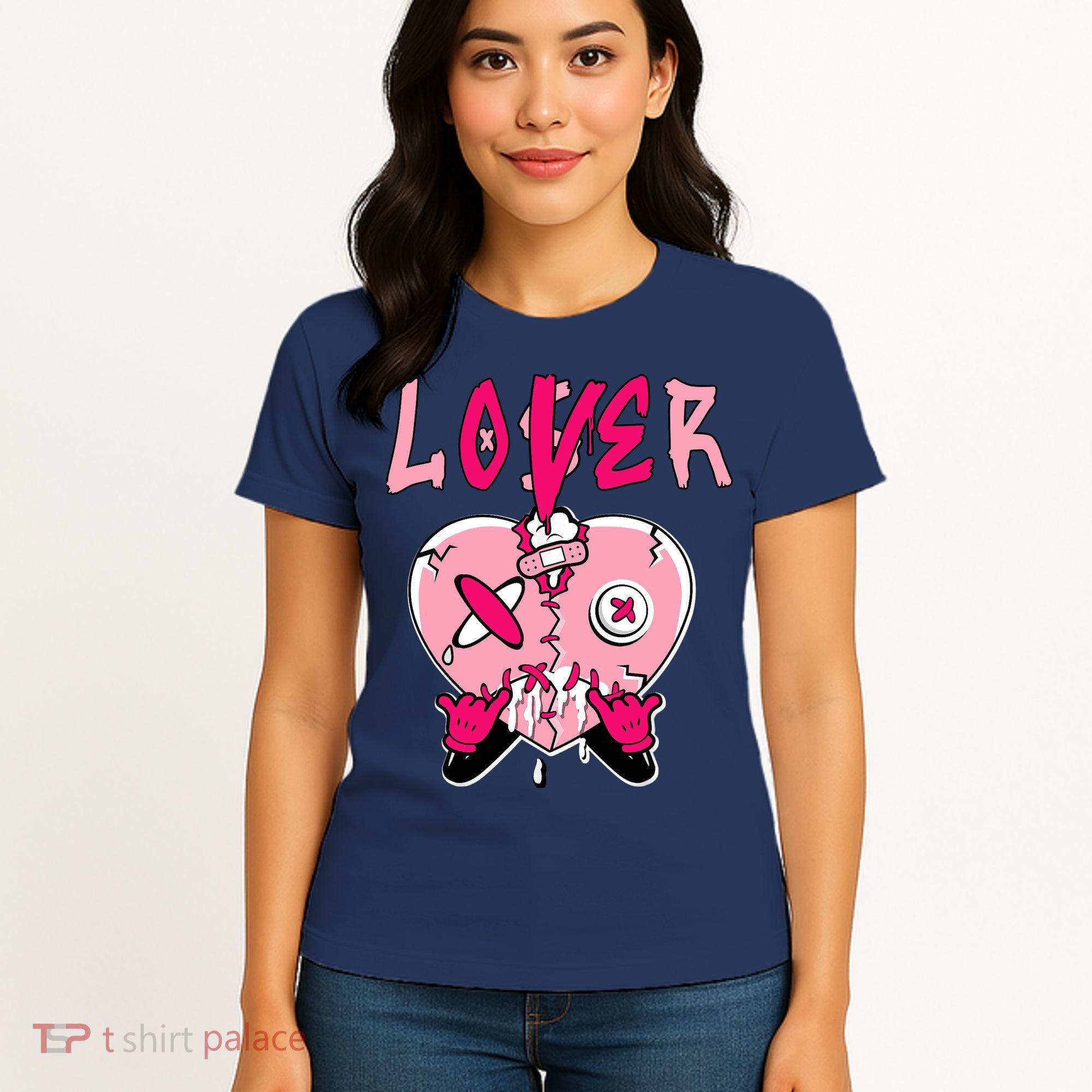 Low Triple Pink Tee Loser Lover Heart Dripping Triple Pink Women's T-Shirt
