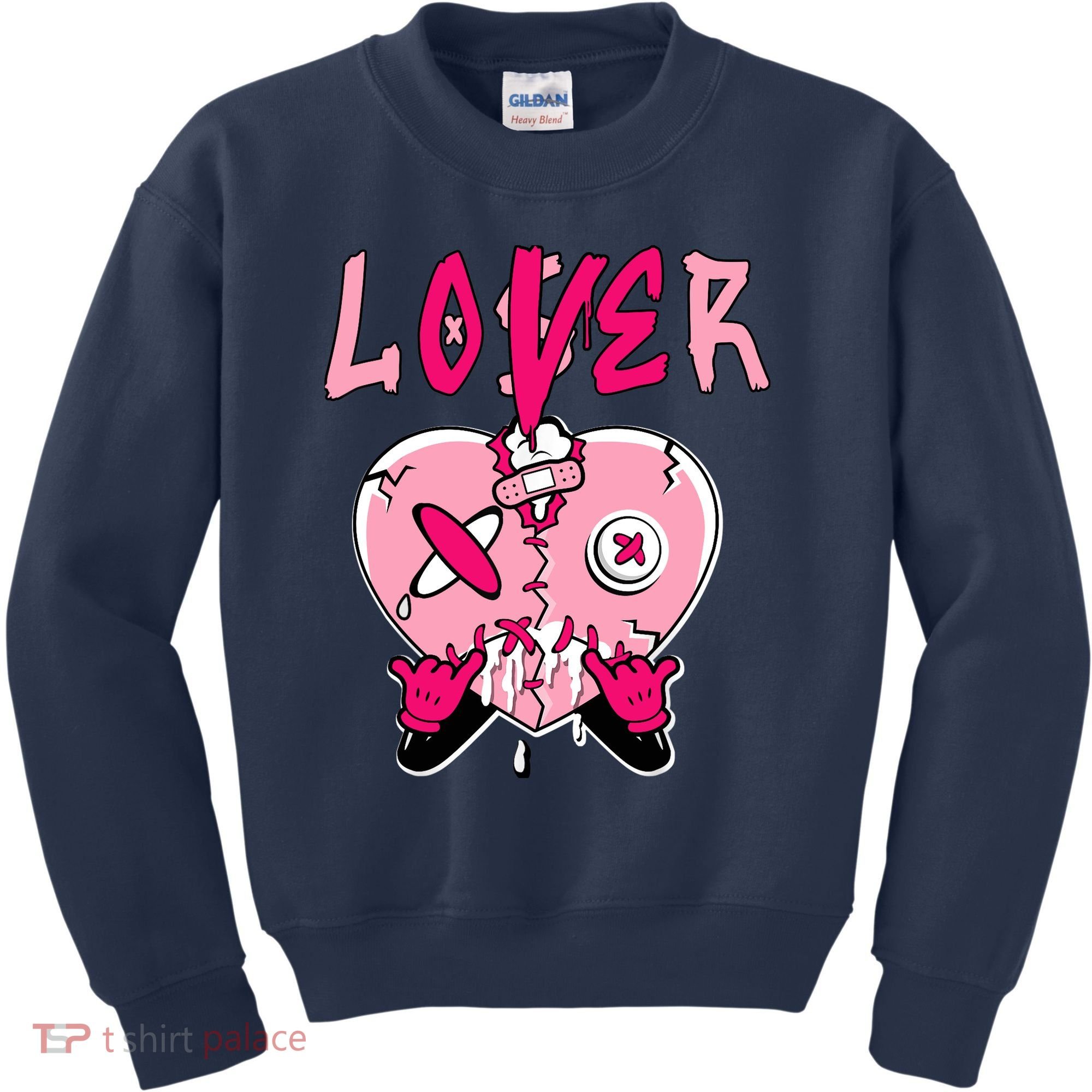 Low Triple Pink Tee Loser Lover Heart Dripping Triple Pink Kids Sweatshirt