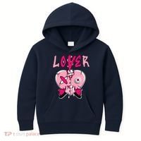 Low Triple Pink Tee Loser Lover Heart Dripping Triple Pink Kids Hoodie thumb 0