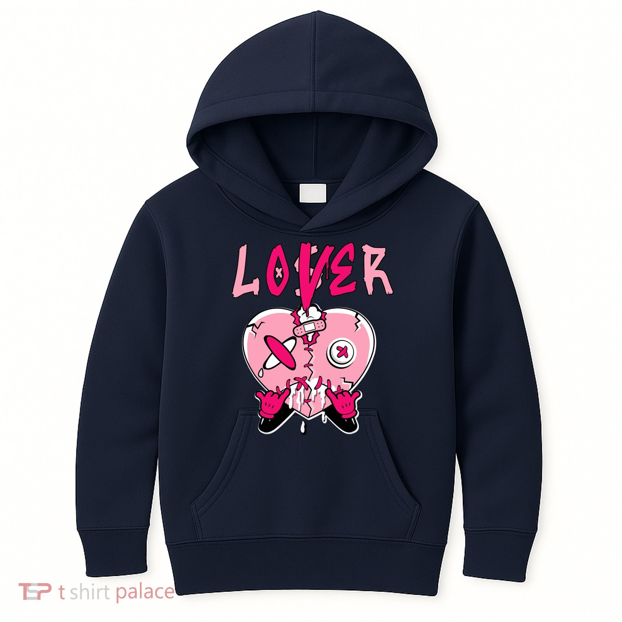 Low Triple Pink Tee Loser Lover Heart Dripping Triple Pink Kids Hoodie
