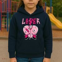 Low Triple Pink Tee Loser Lover Heart Dripping Triple Pink Kids Hoodie thumb 3