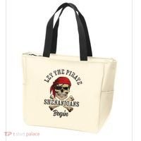 Let The Pirate Shenanigans Begin Funny Pirate Skull Skeleton Tote Bag thumb 3