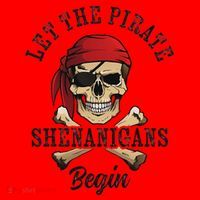 Let The Pirate Shenanigans Begin Funny Pirate Skull Skeleton Santa Hat thumb 1