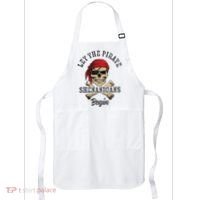 Let The Pirate Shenanigans Begin Funny Pirate Skull Skeleton Apron thumb 0