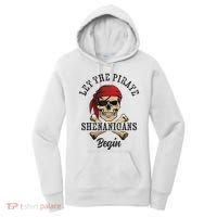 Let The Pirate Shenanigans Begin Funny Pirate Skull Skeleton Women's Hoodie thumb 0