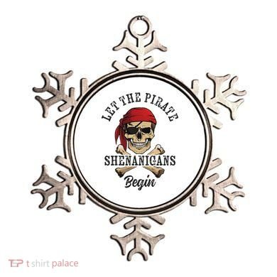 Let The Pirate Shenanigans Begin Funny Pirate Skull Skeleton Ornament
