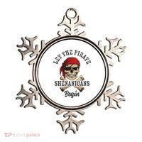 Let The Pirate Shenanigans Begin Funny Pirate Skull Skeleton Ornament thumb 0