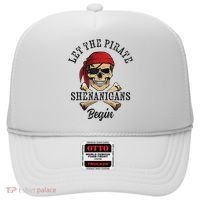 Let The Pirate Shenanigans Begin Funny Pirate Skull Skeleton Hat thumb 0