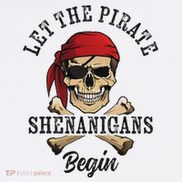 Let The Pirate Shenanigans Begin Funny Pirate Skull Skeleton Women's Long Sleeve Shirt thumb 2