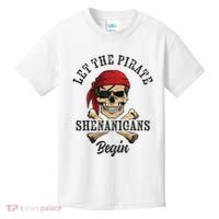 Let The Pirate Shenanigans Begin Funny Pirate Skull Skeleton Kids T-Shirt thumb 0