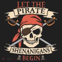 Let The Pirate Shenanigans Begin Halloween Skull Bandana Women's Sweatshirt thumb 2
