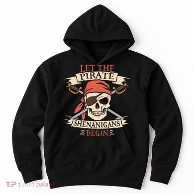Let The Pirate Shenanigans Begin Halloween Skull Bandana Hoodie