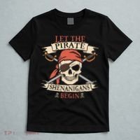 Let The Pirate Shenanigans Begin Halloween Skull Bandana T-Shirt thumb 5