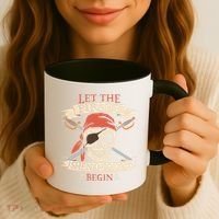 Let The Pirate Shenanigans Begin Halloween Skull Bandana Coffee Mug thumb 3