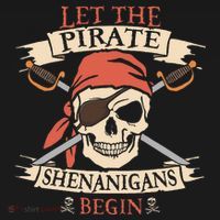 Let The Pirate Shenanigans Begin Halloween Skull Bandana Mousepad thumb 1