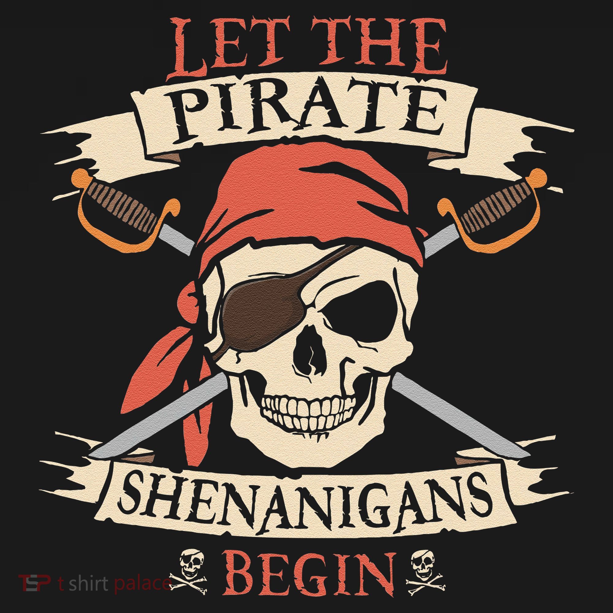 Let The Pirate Shenanigans Begin Halloween Skull Bandana Women's Tank Top