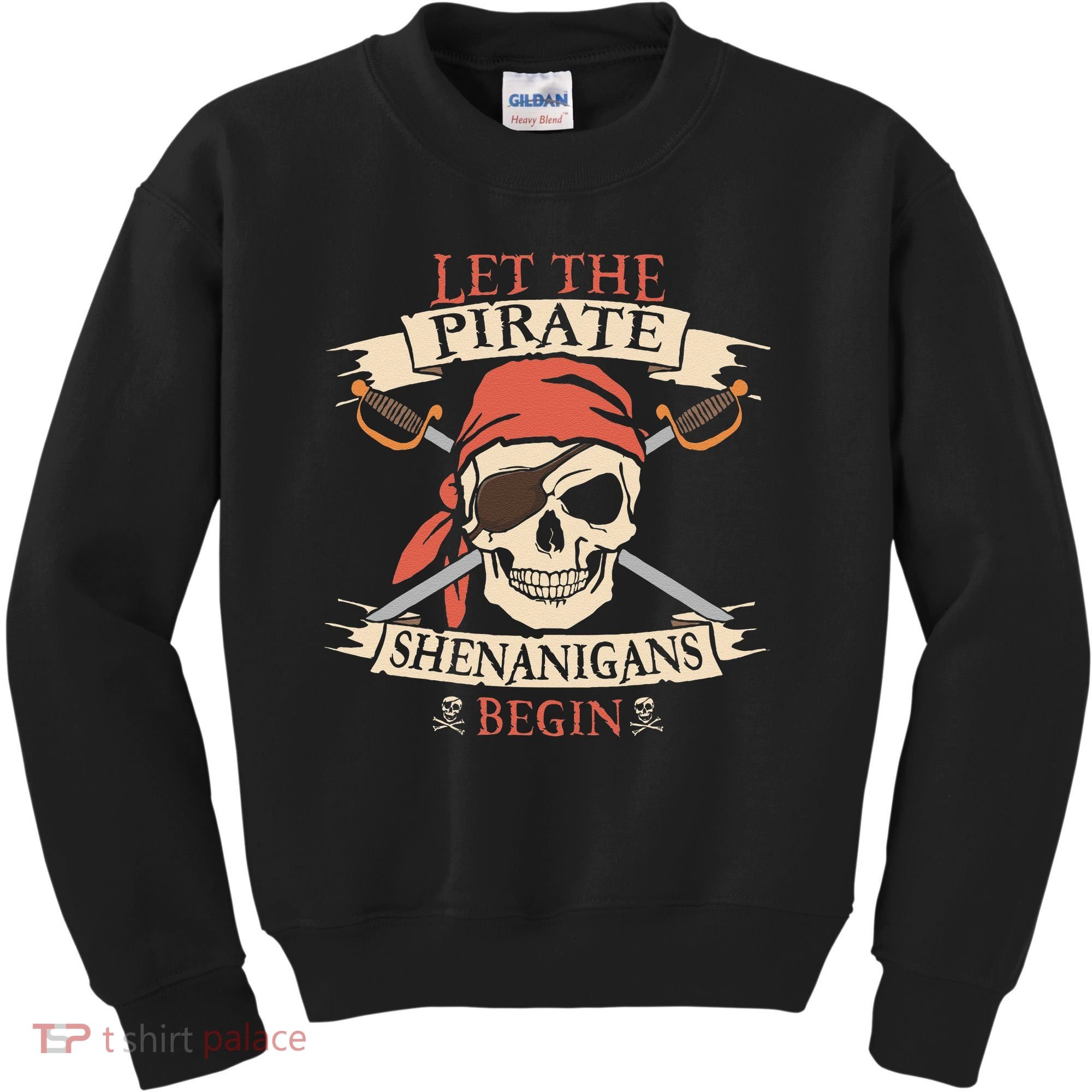 Let The Pirate Shenanigans Begin Halloween Skull Bandana Kids Sweatshirt