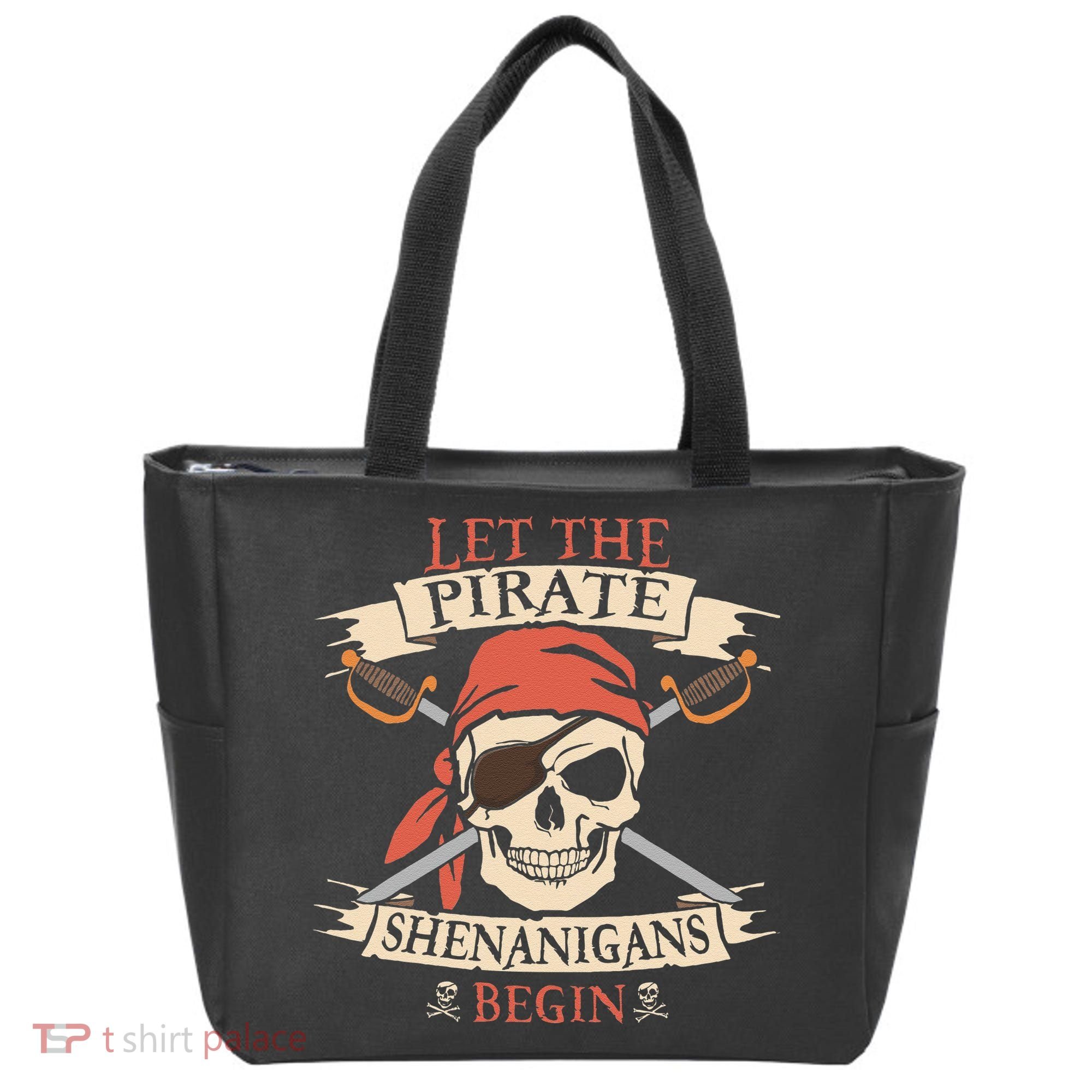 Let The Pirate Shenanigans Begin Halloween Skull Bandana Tote Bag