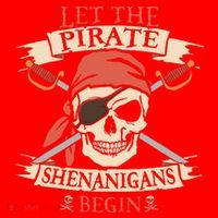 Let The Pirate Shenanigans Begin Halloween Skull Bandana Santa Hat thumb 1