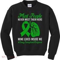 Lung Transplant Recipient Lung Transplant Survivor Kids Sweatshirt thumb 0