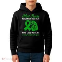 Lung Transplant Recipient Lung Transplant Survivor Kids Hoodie thumb 4