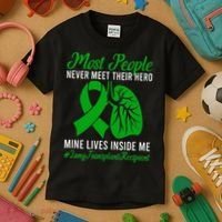 Lung Transplant Recipient Lung Transplant Survivor Kids T-Shirt thumb 3
