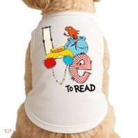 Love To Read Day Teacher Life Read Across America Day Doggie Tank thumb 0